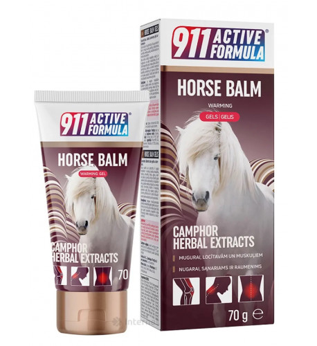 911 - Konský balzam hrejivý na chrbát, kĺby a svaly UA 70 g