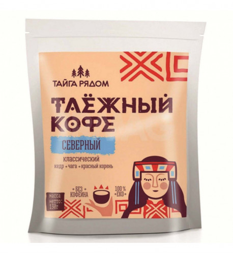Káva Tajga – severná - céder, čakanka, čaga, červený koreň  130 g