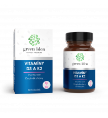 VITAMÍNY D3 a K2 - 60 kapsúl - Green idea