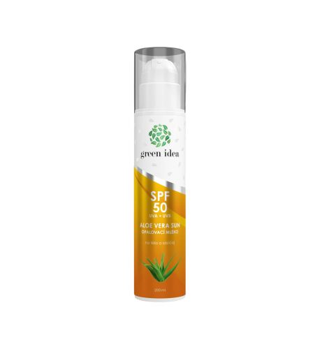 Aloe vera Sun – opaľovacie mlieko SPF 50 – 200 ml – Green idea