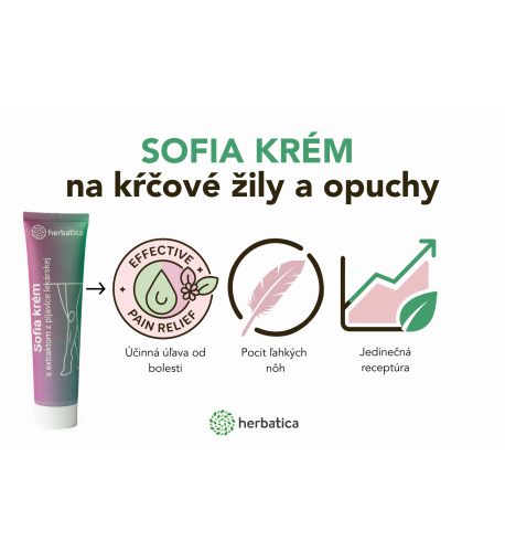 Sofia krém na kŕčové žily s extraktom z pijavice lekárskej - 150 ml Sofia krém na kŕčové žily s extraktom z pijavice lekárskej - 150 ml