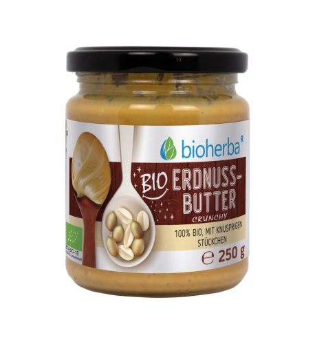 100 % bio arašidové maslo crunchy – 250 g – Bioherba 100 % bio arašidové maslo crunchy – 250 g – Bioherba