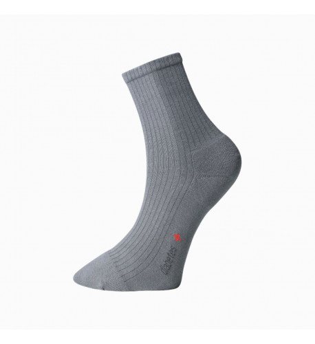 Ponožky s jemným zovretím lemu - s mikroplyšom v päte a špičke  - tmavo šedé - Ovecha Veľkosť: 23-24