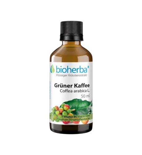 Zelená káva (Coffea arabica) kvapky – tinktúra – 50 ml – Bioherba Zelená káva (Coffea arabica) kvapky – tinktúra – 50 ml – Bioherba