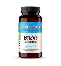 Baza čierna, echinacea a vitamín C – 100 kapsúl – Bioherba Baza čierna, echinacea a vitamín C – 100 kapsúl – Bioherba