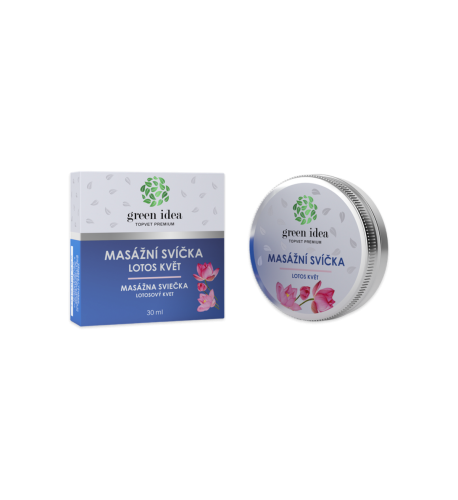 Masážna sviečka – lotosový kvet 30 ml – Green idea