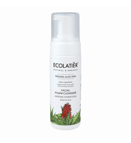 Čistiaca pena na tvár intenzívne hydratačná Organic Aloe Vera - 150 ml - Ecolatier
