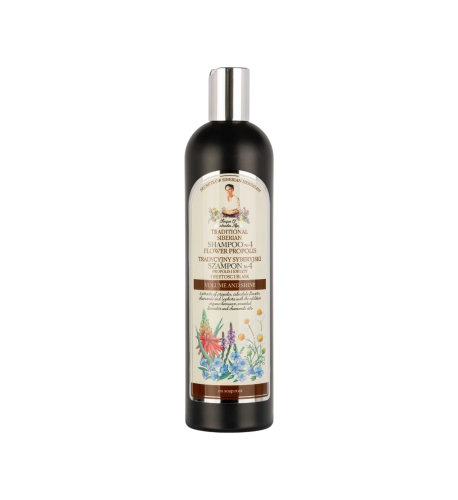 Šampón na vlasy №4  – kvetový propolis - 550 ml - Babička Agafia