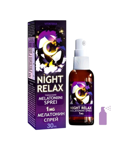 NIGHT RELAX – melatonínový sprej – 30 ml – Vitateka NIGHT RELAX – melatonínový sprej – 30 ml – Vitateka