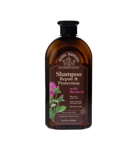 Regeneračný a ochranný šampón na vlasy s lopúchom - 500 ml - Herbal Traditions Regeneračný a ochranný šampón na vlasy s lopúchom - 500 ml - Herbal Traditions