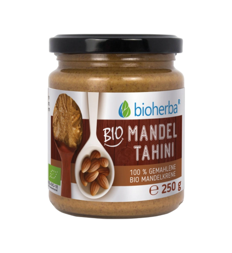 100 % bio mandľové tahini z mletých bio mandľových jadier – 250 g – Bioherba
