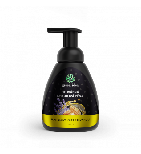 Hodvábna sprchová pena – mandľový olej s levanduľou 300 ml – Green idea