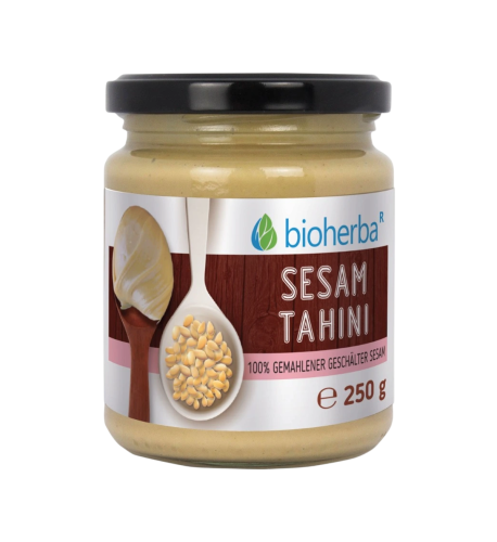 100 % sezamové tahini z mletého lúpaného sezamu – 250 g – Bioherba 100 % sezamové tahini z mletého lúpaného sezamu – 250 g – Bioherba