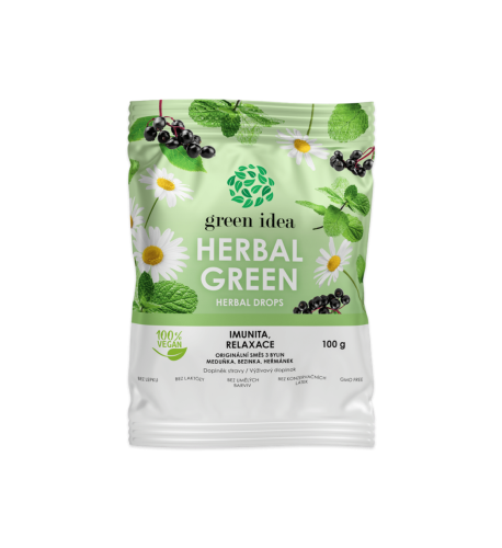 Herbal green – bylinné cukríky 100 g – Green idea