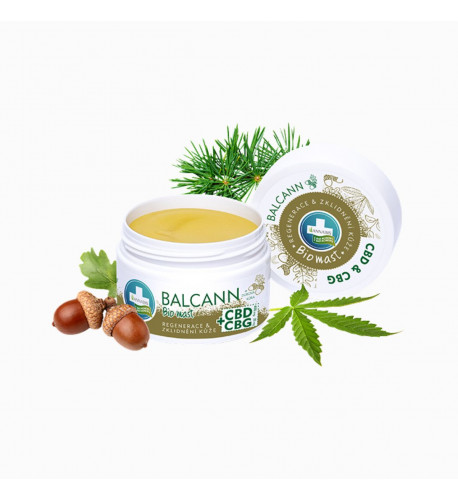 BALCANN CBD + CBG BIO konopná masť s dubovou kôrou - 50 ml - Annabis