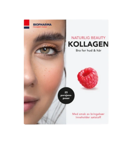 Hydrolyzovaný morský kolagén s vitamínom C a biotinom - Norsk Kollagen - Biopharma - 25x5 g Príchuť: Malina Hydrolyzovaný morský kolagén s vitamínom C a biotinom - Norsk Kollagen - Biopharma - 25x5 g Príchuť: Malina