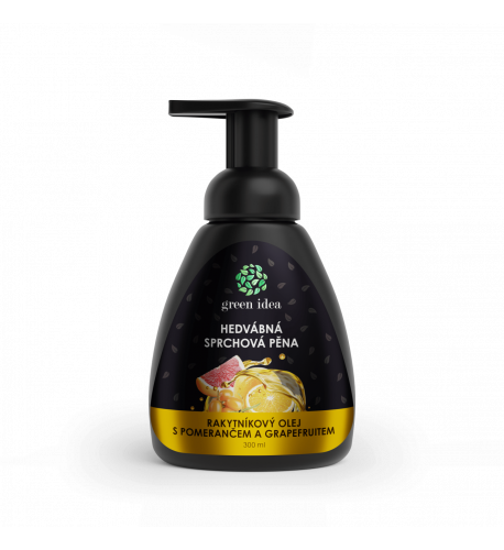 Hodvábna sprchová pena rakytníkový olej s pomarančom a grepom 300 ml - Green idea