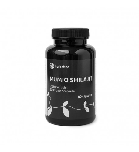 Shilajit - očistené mumio premium (500mg) - výživový doplnok - 80 kapsúl -