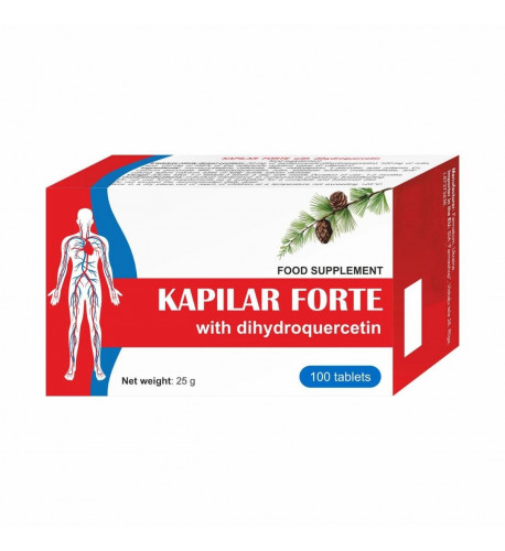 KAPILAR FORTE - doplnok stravy s dihydrokvercetínom, rutínom a vitamínom C - 100 tabliet - Farmakom
