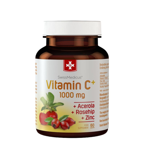 Vitamín C+ 1000 mg - 60 ks - SwissMedicus Vitamín C+ 1000 mg - 60 ks - SwissMedicus