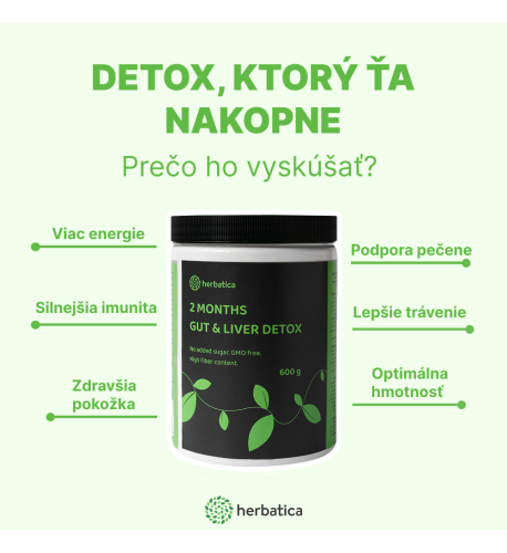 Detoxikačná kúra na pečeň a črevá s pestrecom mariánskym a silou dvoch vláknin, 600g Detoxikačná kúra na pečeň a črevá s pestrecom mariánskym a silou dvoch vláknin, 600g