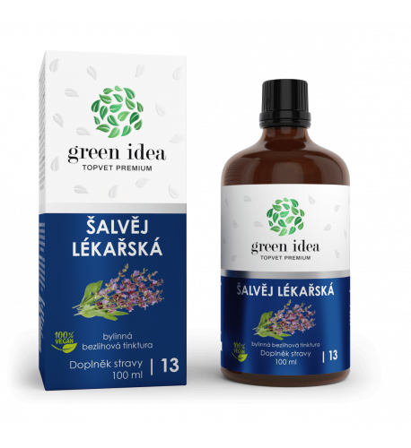 Šalvia lekárska – bezalkoholová tinktúra 100 ml – Green idea