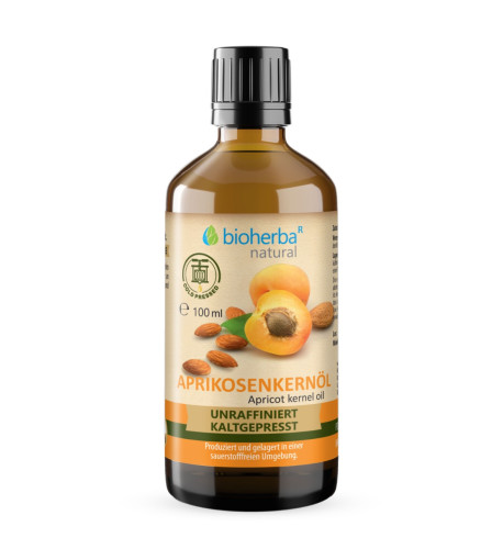 Marhuľový olej z jadier lisovaný za studena - 100 ml - Bioherba
