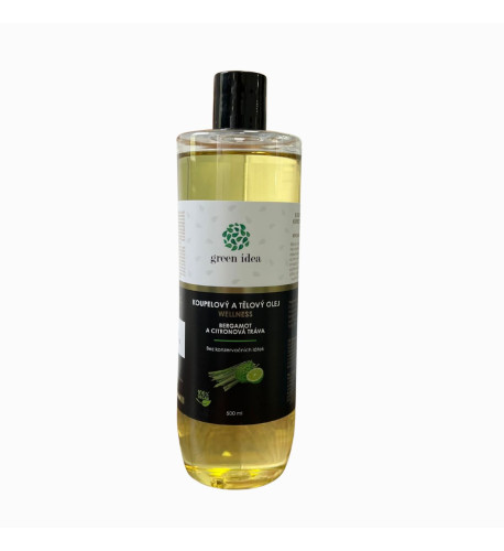 Bergamot a citrónová tráva kúpeľový a telový olej 500 ml - Green idea