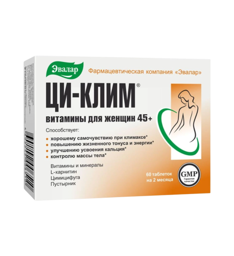 CI-KLIM® BIO doplnok výživy (menopauza v rovnováhe) - 60 tabliet - Evalar CI-KLIM® BIO doplnok výživy (menopauza v rovnováhe) - 60 tabliet - Evalar