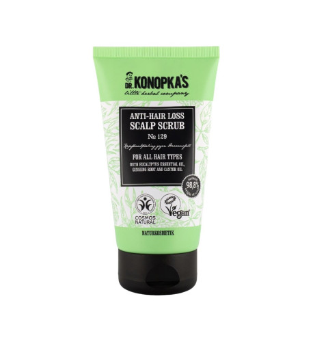 Peeling na pokožku hlavy proti vypadávaniu vlasov №129 pre všetky typy vlasov - 150 ml - Dr. Konopka's Peeling na pokožku hlavy proti vypadávaniu vlasov №129 pre všetky typy vlasov - 150 ml - Dr. Konopka's