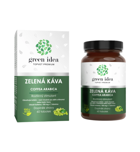 Zelená káva bylinný extrakt – 60 kapsúl – Green idea Zelená káva bylinný extrakt – 60 kapsúl – Green idea
