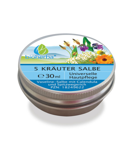 5-bylinná univerzálna masť na pokožku - 30 ml - Bioherba 5-bylinná univerzálna masť na pokožku - 30 ml - Bioherba