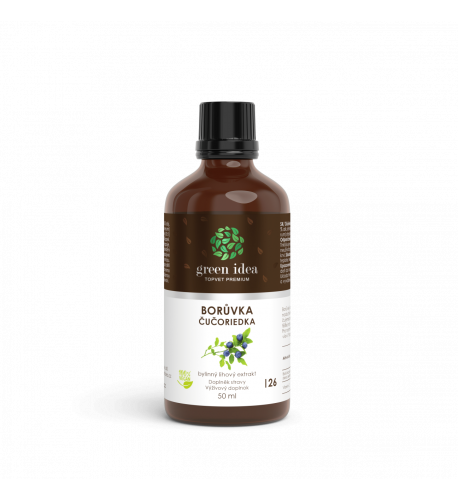 Čučoriedka – tinktúra – kvapky 50 ml – Green idea