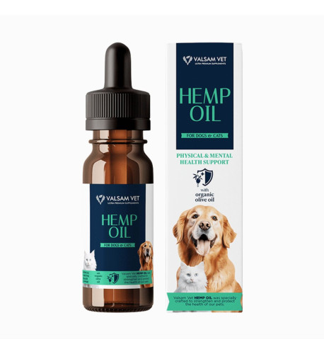 HEMP OIL - CBD olej pre psy a mačky 20 ml - Valsam Vet