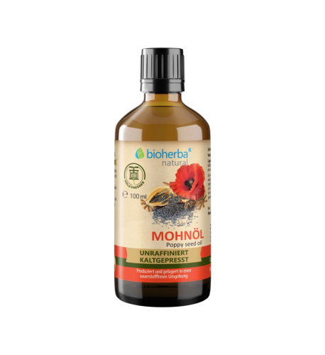 Makový olej lisovaný za studena - 100 ml - Bioherba