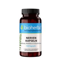 Kapsuly na nervy s mätou, hlohom a valeriánou – 100 kapsúl – Bioherba Kapsuly na nervy s mätou, hlohom a valeriánou – 100 kapsúl – Bioherba