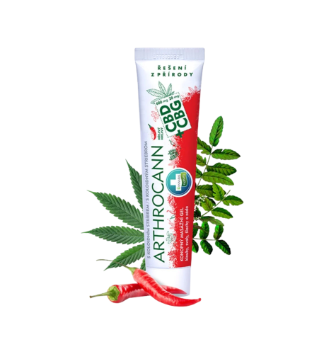 ARTHROCANN hrejivý konopný masážny gél CBD + CBG s koloidným striebrom - 75 ml - Annabis
