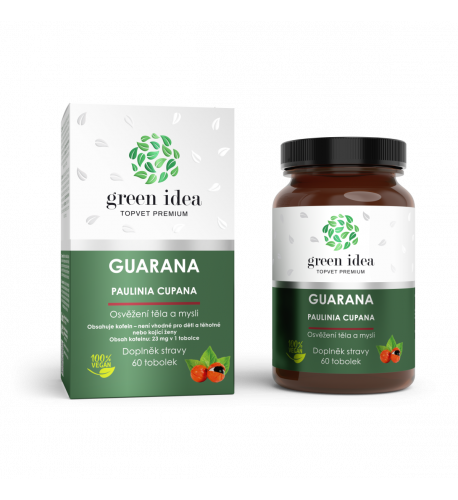 Guarana – bylinný extrakt – 60 kapsúl – Green idea
