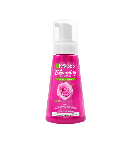 4v1 Rozjasňujúca pleťová pena ROSES 250 ml - NATURE OF AGIVA
