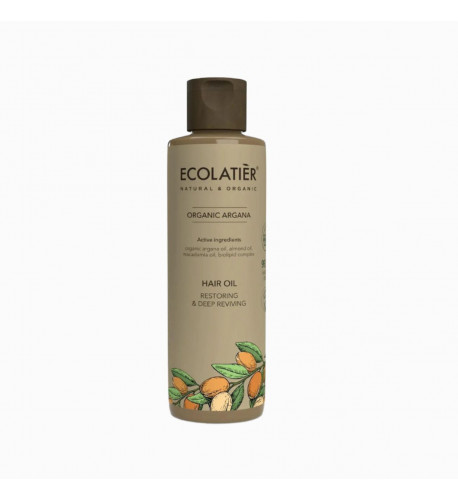 Vlasový olej regeneračný a hĺbkovo vyživujúci Organic Argana- 200ml - Ecolatier