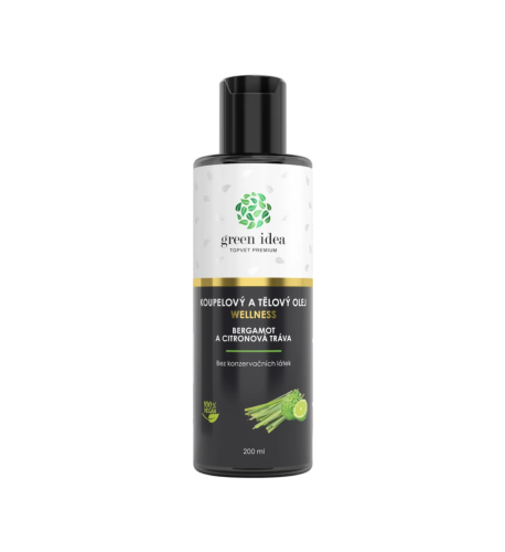 Bergamot a citrónová tráva – kúpeľový a telový olej 200 ml – Green idea