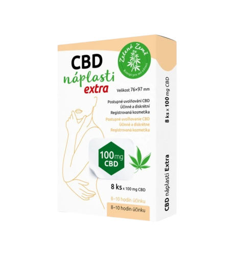 CBD náplasti extra veľké - balenie 8 ks - Zelená Země