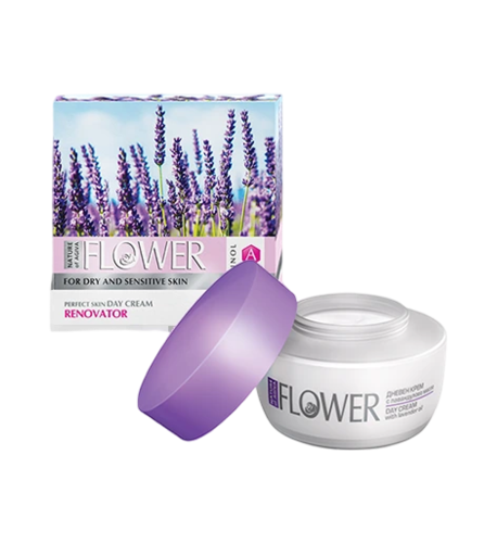 FLOWER Rozjasňujúci denný pleťový krém pre suchú a citlivú pokožku s levanduľovým extraktom 50 ml - NATURE OF AGIVA FLOWER Rozjasňujúci denný pleťový krém pre suchú a citlivú pokožku s levanduľovým extraktom 50 ml - NATURE OF AGIVA