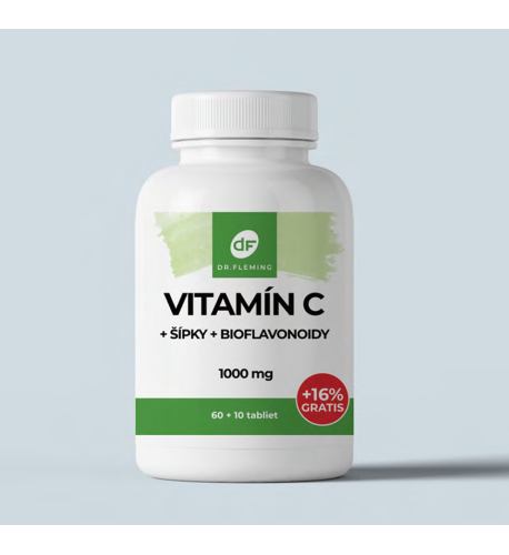 Vitamín C 1000mg + Šípky + Bioflavonoidy - 70 tabliet - Dr. Fleming