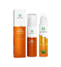 Zvýhodnený set na opaľovanie a po opaľovaní: Aloe vera sun - opaľovacie mlieko SPF 30 + PANTHENOL + MLIEKO 11 % - Green idea Zvýhodnený set na opaľovanie a po opaľovaní: Aloe vera sun - opaľovacie mlieko SPF 30 + PANTHENOL + MLIEKO 11 % - Green idea
