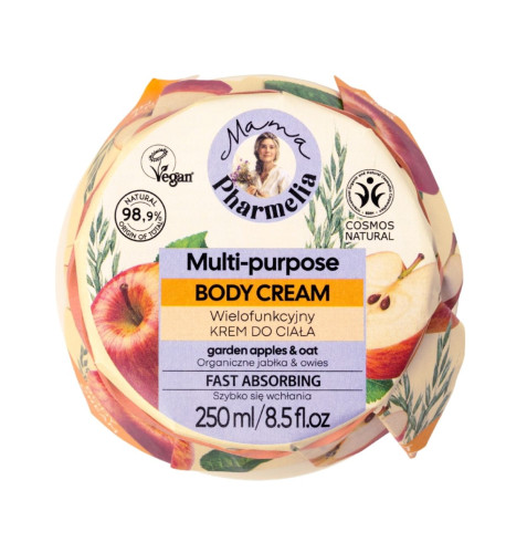Telový krém s jablkami zo záhrady a ovsom - 250 ml - Mama Pharmelia Telový krém s jablkami zo záhrady a ovsom - 250 ml - Mama Pharmelia