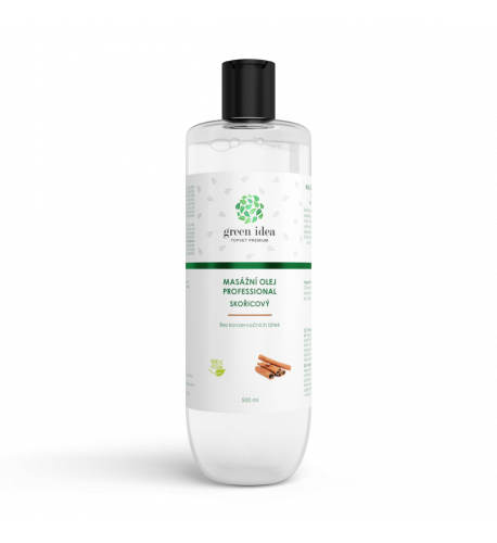 Škoricový masážny olej 500 ml – Green idea