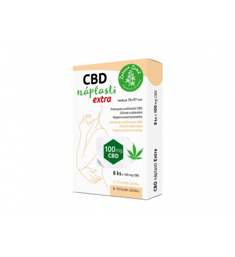 CBD náplasti extra veľké - balenie 8 ks - Zelená Země