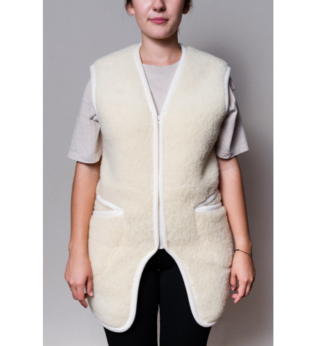 Vesta z merino vlny so zipsom - Tatra - Ovecha Farba: natural, Veľkosť: XS