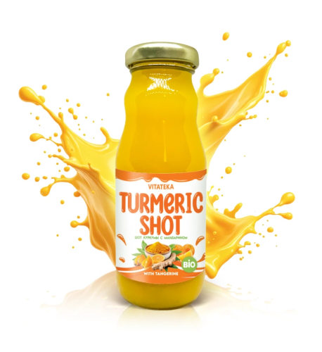 Kurkuma shot s mandarínkou – 200 ml – Vitateka